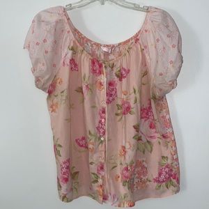 Vintage Floral Blouse